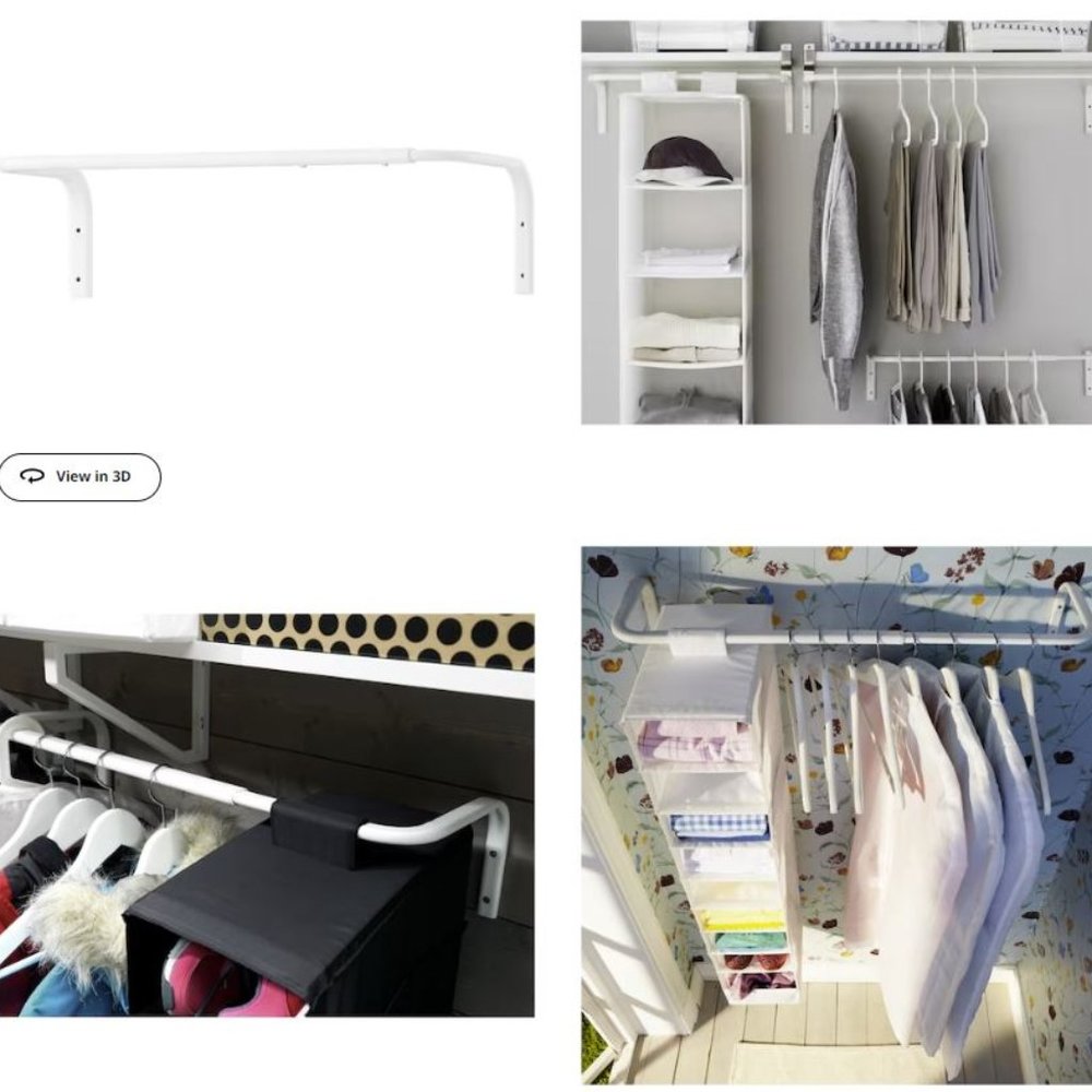 New Ikea metal clothes bar